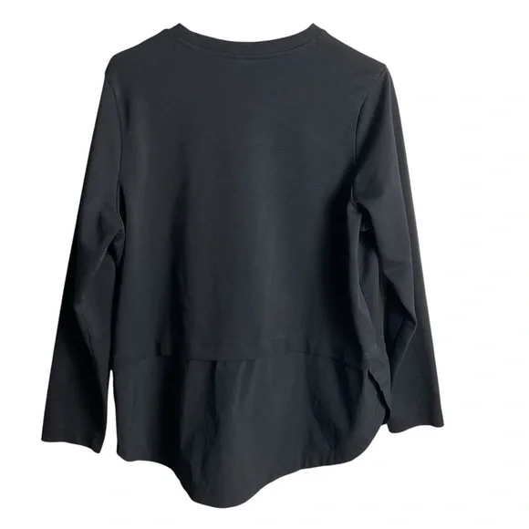 Athleta Black Long Sleeve Crew Neck Sweatshirt - Picture 4 of 7